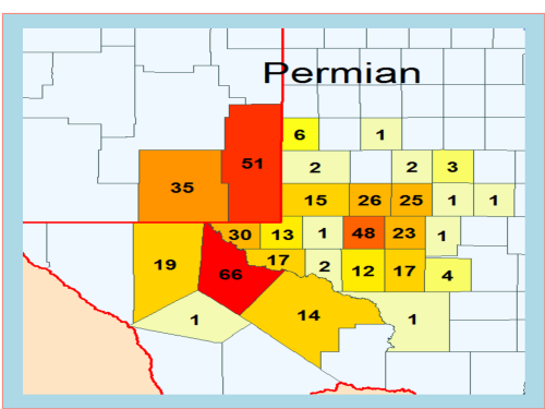 US Drilling Rig Activity Map-Permian Basin
