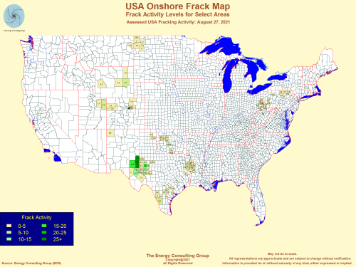Recent USA Fracking Activity Map, fracking, fracing, frac, frack, horizontal, oil, gas, Texas, Oklahoma, New Mexico, Colorado, Wyoming, Utah, North Dakota, Louisiana, Pennsylvania, West Virginia, Ohio, Kansas, California, Utah