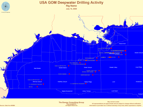 USA GOM Deepwater Drilling Activity - Rig