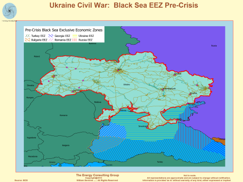 Ukraine Map: Black Sea pre-crisis Exclusive economic zones (Ukraine, Russia,  Turkey, Romania, Bulgaria)
