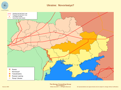 Ukraine: Novorissiya, Russian Natural Gas Pipelines