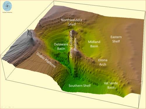 Permian Basin: Deep Structure Map
